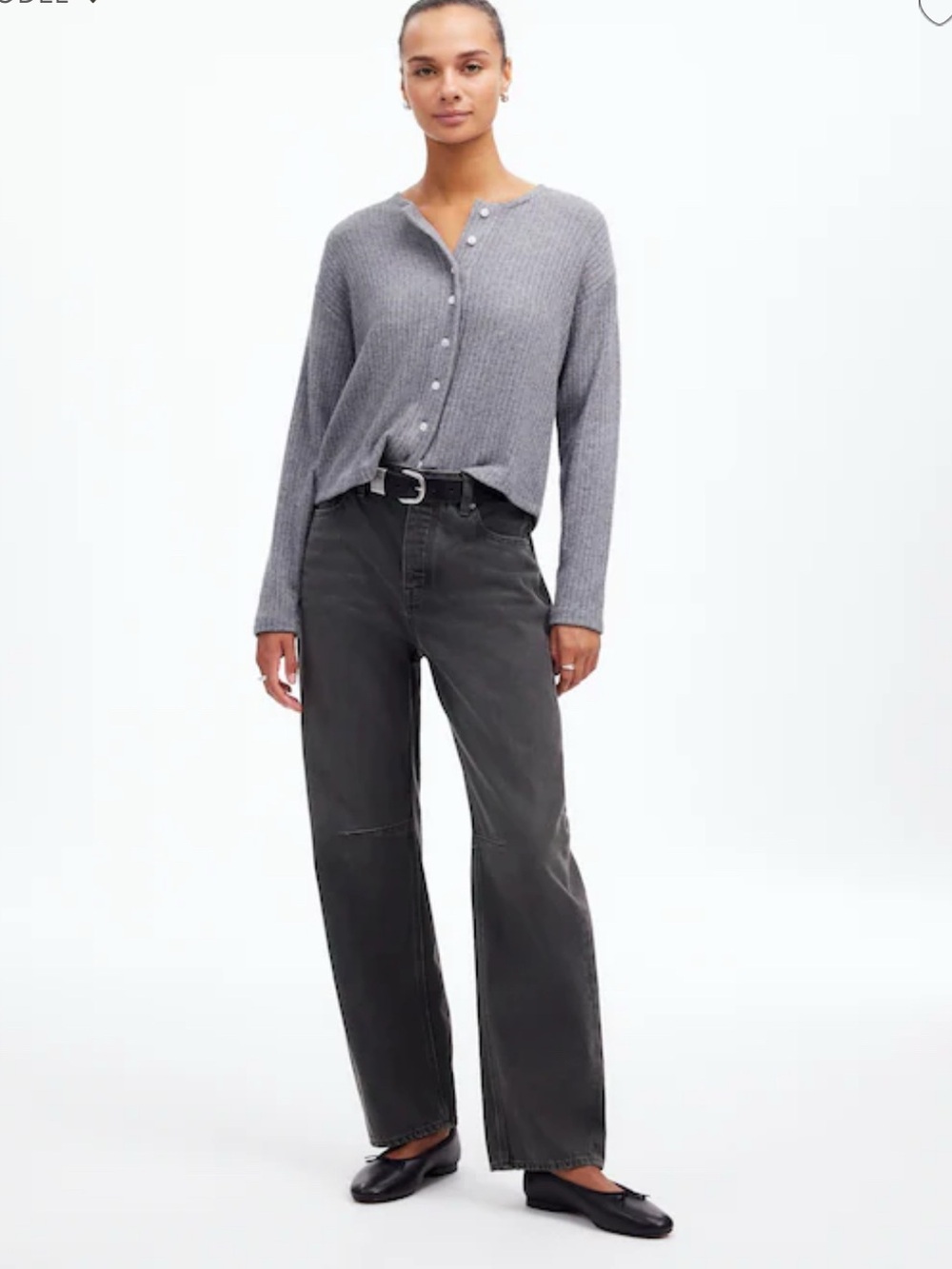 Madewell The Darted Barrel Leg Jean in Olenda Wash size 29